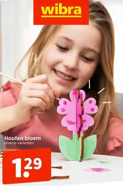 Wibra Houten bloem aanbieding