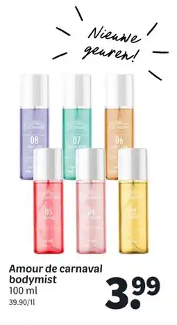 Wibra Amour de carnaval bodymist aanbieding