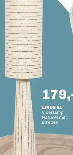 Trendhopper Vloerlamp Linus Naturel met strepen aanbieding
