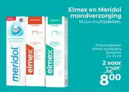 Trekpleister Elmex en Meridol mondverzorging M.u.v. multipakken. aanbieding