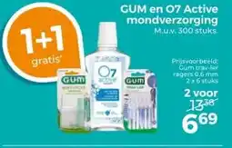 Trekpleister GUM en 07 Active mondverzorging M.u.v. 300 stuks. aanbieding