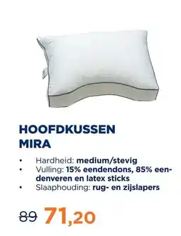 TotaalBED Hoofdkussen Mira | dons & latex aanbieding