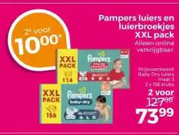 Trekpleister Pampers luiers en luierbroekjes XXL pack Alleen online verkrijgbaar. aanbieding