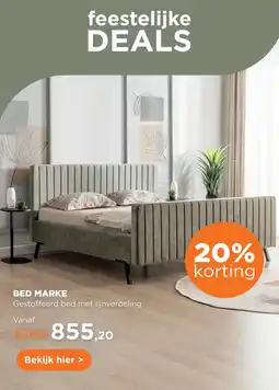 TotaalBED Bed Marke | 140 x 200 cm | Adore 626, tijm aanbieding