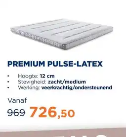 TotaalBED Topmatras Premium pulse-latex | 140 x 200 cm aanbieding