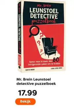 The Read Shop Mr. Brein Leunstoel detective puzzelboek aanbieding
