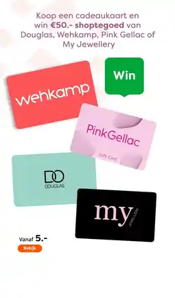 The Read Shop Douglas, Wehkamp, Pink Gellac of My Jewellery aanbieding