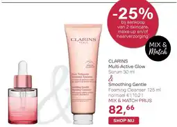 Pour Vous CLARINS Multi-Active Glow & Smoothing Gentle aanbieding