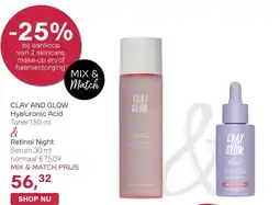 Pour Vous CLAY AND GLOW Hyaluronic Acid & Retinol Night aanbieding