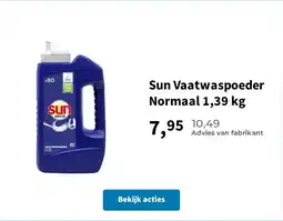 Plein.nl Sun Vaatwaspoeder Normaal 1,39 kg aanbieding