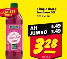 Nettorama Slimpie siroop framboos 0% aanbieding