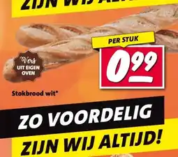 Nettorama Stokbrood wit* aanbieding