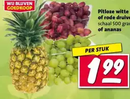 Nettorama Pitloze witte of rode druiven gram of ananas aanbieding