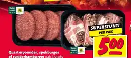 Nettorama Quarterpounder, spekburger of runderhamburger aanbieding