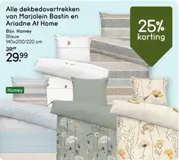 Leen Bakker Alle dekbedovertrekken van Marjolein Bastin en Ariadne At Home 25% korting aanbieding