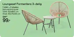 Leen Bakker Loungeset Formentera 3-delig aanbieding