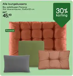 Leen Bakker Alle loungekussens 30% korting aanbieding