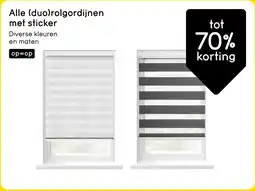 Leen Bakker Alle (duo)rolgordijnen met sticker tot 70% korting aanbieding