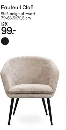 Leen Bakker Fauteuil Cloë aanbieding