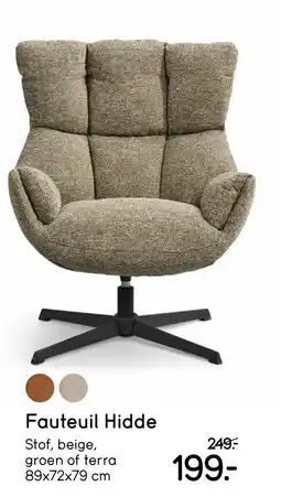 Leen Bakker Fauteuil Hidde aanbieding