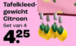 Kwantum Tafelkleedgewicht Citroen aanbieding
