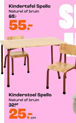 Kwantum Kindertafel- en stoel Spello aanbieding