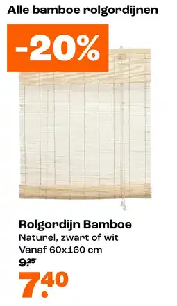 Kwantum Alle bamboe rolgordijnen aanbieding
