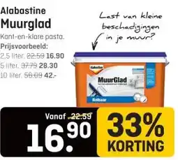 Hubo Alabastine Muurglad aanbieding