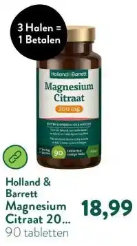 Holland & Barrett Magnesium Citraat 200 mg aanbieding