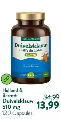 Holland & Barrett Duivelsklauw 510 mg aanbieding