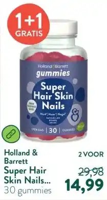Holland & Barrett Super Hair Skin Nails Gummies - 30 gummies aanbieding