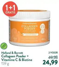 Holland & Barrett Collageen Poeder + Vitamine C & Biotine aanbieding
