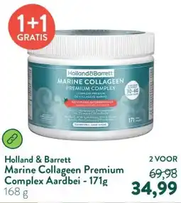 Holland & Barrett Marine Collageen Premium Complex Aardbei - 171g aanbieding