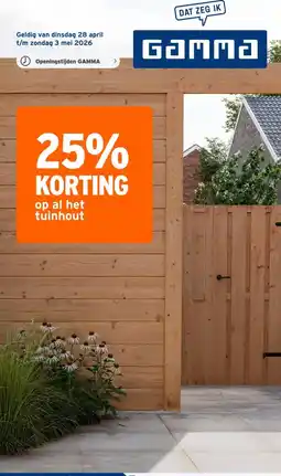 GAMMA op al het tuinhout aanbieding