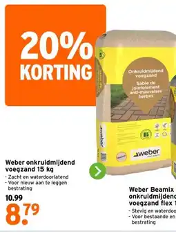 GAMMA Weber onkruidmijdend voegzand 15 kg aanbieding