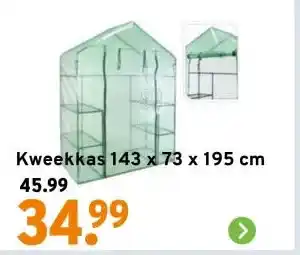 GAMMA Kweekkas 143 x 73 x 195 cm aanbieding