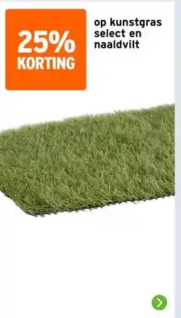 GAMMA op kunstgras select en naaldvilt aanbieding
