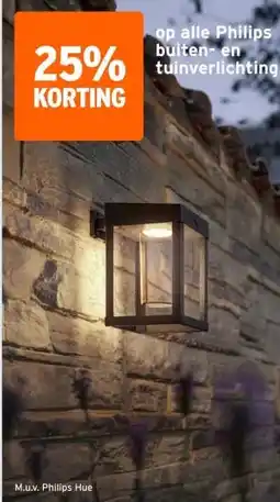 GAMMA op alle Philips buiten- en tuinverlichting aanbieding