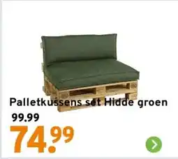 GAMMA Palletkussens set Hidde groen aanbieding