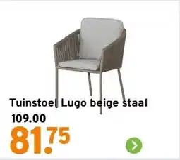 GAMMA Tuinstoel Lugo beige staal aanbieding