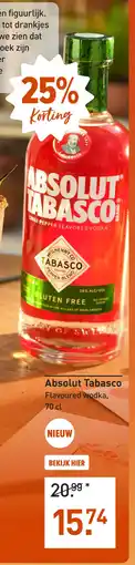 Gall & Gall Absolut Tabasco 70 CL aanbieding