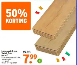 GAMMA Laminaat 8 mm Welsh Oak per m² aanbieding