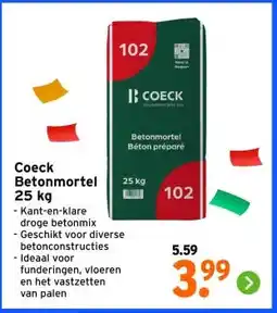 GAMMA Coeck Betonmortel 25 kg aanbieding