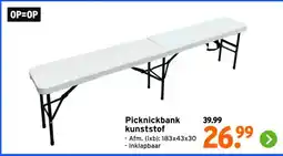 GAMMA Picknickbank kunststof aanbieding