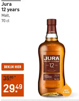 Gall & Gall Jura 12 years 70CL aanbieding