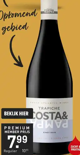 Gall & Gall Trapiche Costa y Pampa Pinot Noir 75CL aanbieding