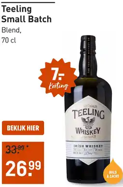 Gall & Gall Teeling Small Batch 70CL aanbieding