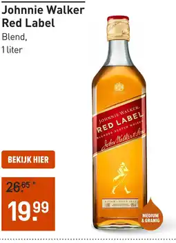 Gall & Gall Johnnie Walker Red Label 100CL aanbieding