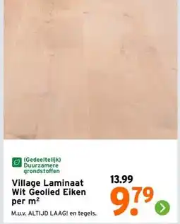 GAMMA Village Laminaat Wit Geolied Eiken aanbieding