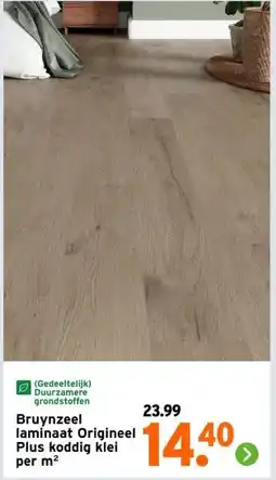 GAMMA Bruynzeel laminaat Origineel Plus koddig klei aanbieding